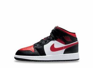 Nike GS Air Jordan 1 Mid &quot;Black/Gym Red/White&quot; 23.5cm 554725-079