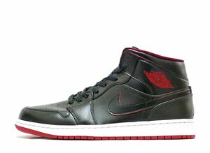 NIKE AIR JORDAN 1 RETRO MID BLACK RED WHITE 29cm 554724-028