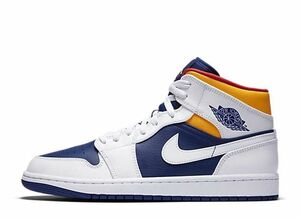 NIKE AIR JORDAN 1 MID &quot;WHITE/NAVY/YELLOW&quot; 26cm 554724-131