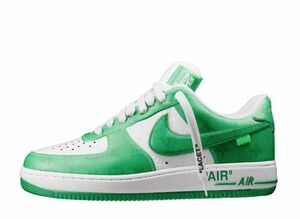 Louis Vuitton Nike Air Force 1 Low by Virgil Abloh &quot;White & Gym Green&quot; 26cm 1A9V9U