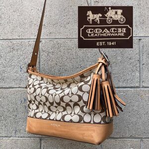 コーチ　ＣＯＡＣＨ　ショルダーバッグ ハンドバッグ　２way ブラウン　送料込