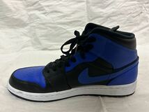 NIKE ナイキ AIR JORDAN 1 MID HYPER ROYAL エア ジョーダン 1 ミッド ブラック/ハイパー ロイヤル-ホワイト 554724-077 27cm_画像6