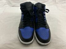 NIKE ナイキ AIR JORDAN 1 MID HYPER ROYAL エア ジョーダン 1 ミッド ブラック/ハイパー ロイヤル-ホワイト 554724-077 27cm_画像4