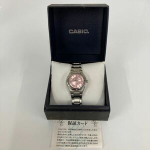 ● CASIO 腕時計 2719 LTD-1035 ステンレススチールカシオ ラインストーン シルバー ピンク レディース 10YEAR BATTERY WR 10BAR