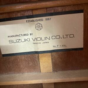 ☆ SUZUKI スズキREINFORCED NECK VIOLIN CO.,LTD NAGOYA JAPAN F-130Lアコースティックギター アコギ ビンテージ フォークギター ギター の画像2