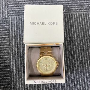 ! MICHAEL KORS Michael Kors wristwatch storage goods clock MK-8278 Gold men's flat battery 