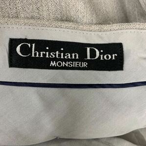 ＆ Christian Dior MONSIEUR 希少 スーツ セットアップ ジャケット ズボン グレー 裏地ロゴ ウール100 メンズ クリスチャンディオール レアの画像6