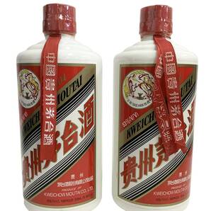 貴州茅台酒 マオタイシュ MOUTAI KWEICHOW 天女ラベル 2本セット 2004年 53% 500ml 中国 古酒 お酒 SK2404007の画像2