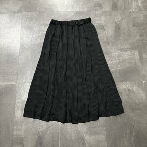 A☆ 高級ラグジュアリー服'日本製' COMME des GARCONS MAN コムデギャルソン ストライプ柄 ロング丈 フレアスカート sizeS ボトムス 婦人服