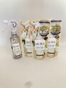 【まとめ買い】IROKA 衣料用フレグランス ネイキッドリリーの香り 本体＋替え180ml 3個セット