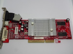 XIAi RADEON 9550 128MB XIAi9550-DV128LP D-SUB/DVI/TV-OUT AGP接続 ファンレス 中古動作品