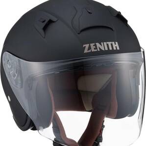 未使用 ヤマハ バイクヘルメット ジェット YJ-14 ZENITH サンバイザーモデル 90791-2281M ラバートーンブラック M (頭囲 57cm~58cm)の画像1