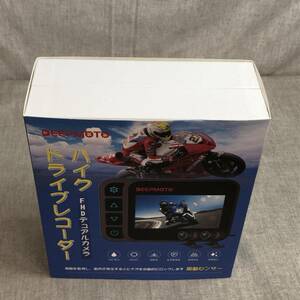 現状品 DEEPMOTO バイクドライブレコーダー 1080P デュアル HD カメラ付き の暗視機能を搭載 3インチIPSスクリーン （D10A ）