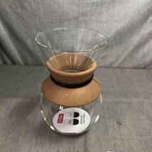 未使用 BODUM ボダム ドリッパー POUR OVER ドリップ コーヒーメーカー 1000ml コルク ステンレスフィルター ガラスビーカー 11571-109GB_画像4