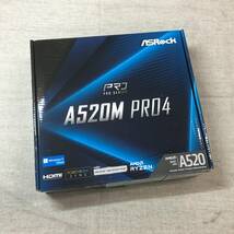 現状品 ASRock AMD Ryzen 3000/4000シリーズ(Soket AM4)対応 A520チップセット搭載 Micro ATX マザーボード A520M Pro4_画像1