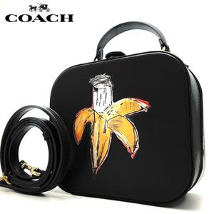 1円～【未使用・入手困難】COACH コーチ バスキア ショルダーバッグ 2way スクエアバッグ ブラック 