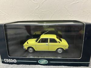 EBBRO 1/43 SUBARU ff-1 2 door sports sedan 1969 エブロ スバル　2ドア　スポーツ　セダン　YELLOW イエロー　ミニカー