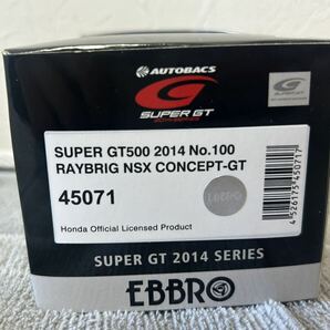 EBBRO 1/43 RAYBRIG 2014 NSX SUPER GT 500 CONCEPT #100 45071 エブロ レイブリック スーパーGT コンセプト レーシングカー ミニカーの画像2