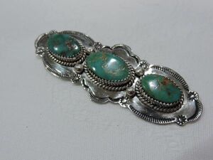  Indian jewelry sterling turquoise brooch 259G