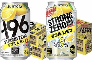 重120 O29-34 1円～訳有 サントリー -196ストロングゼロ ダブルレモン Alc.9％ 350ml×24缶入 3ケース 合計72缶 同梱不可/まとめて取引不可