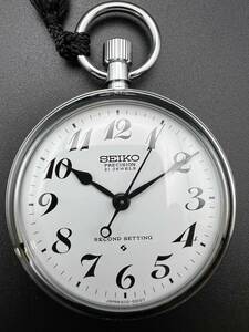 60-YR64-02 精工舎 SEIKO セイコー プレシジョン 手巻き 懐中時計 21石 セコンドセッティング 鉄道時計 稼働品