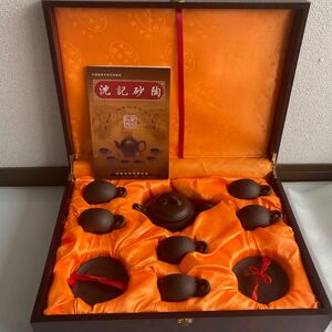 新品　希少品 中国 茶器　名作者　沈陸仙　手作り　紫砂 茶器セット