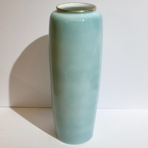 深川製磁●色絵彩磁 花瓶 フラワーベース●未使用品の画像2