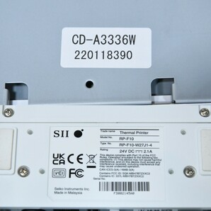 PL4CK155g SII RP-F10 サーマルプリンター Bluetooth キャッシュドロアー CD-A3336Ｗ レジスター 感熱紙 セット レジ 店舗什器 通電確認済の画像10