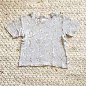 Cottoli きりん柄Tシャツ(95)