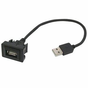 【トヨタAタイプ】 ラクティス 100系 H17.10～H22.10 純正風♪ USB接続通信パネル 配線付 USB1ポート 埋め込み 増設USBケーブル 2.1A 12V