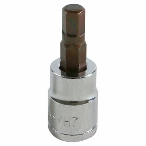 [7mm] 3/8 9.5mm 角型 全長50mm ヘックスビット ヘキサゴン ソケット 差し込み角 3/8sq 6角 ラチェット レンチ インパクト