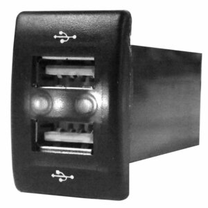 ラピュタ HP11/22系 H11.3～H18.1 LED/ホワイト 2口 USBポート 充電 12V 2.1A 増設 パネル USBスイッチホールカバー 電源