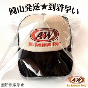 【新品 正規品】A＆W キャップ メッシュロゴキャップ ブラック エイアンドダブリュ エンダー 沖縄 帽子 メッシュキャップ 