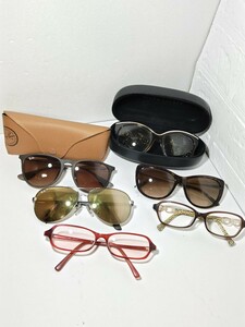 1円スタート【おまとめ/現状品】ブランド　サングラス　メガネ　6個まとめ　レイバン/Ray Ban プラダ/PRADA　コーチ/COACH 等