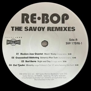 Various - Re-Bop: The Savoy Remixes 2LP / Electronic / Jazz / Fusion / Contemporary Jazz / Garage House / hip hopの画像3