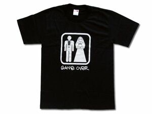 GAME OVER柄Tシャツ(ブラック)／サイズM