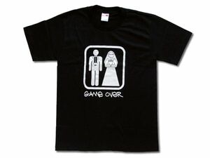 GAME OVER柄Tシャツ(ブラック)／サイズL