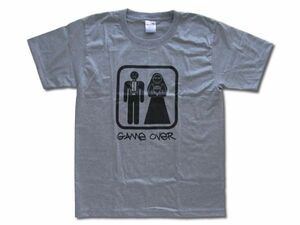 GAME OVER柄Tシャツ(サンドグレー)／サイズM