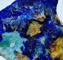 外国産鉱物標本　パキスタン産　アラゴナイト(霰石)/アズライト(藍銅鉱)_画像7