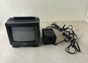 [②-D3]ACTION Color TV monitor CTV-136 retro color tv antique rare Brown tube 