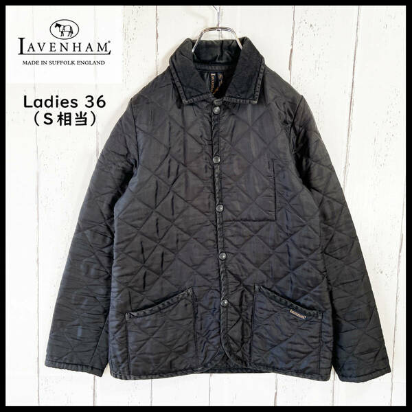 【USED】 ラベンハム LAVENHAM キルティング 薄手 中綿 ジャケット 英国製 Made in England (サイズ 36) ☆送料無料☆