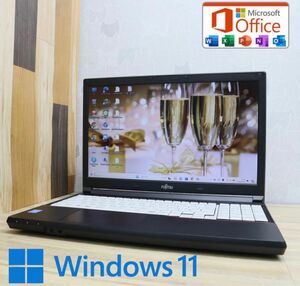 ★美品富士通パソコン500GB★A574/MX Core i3-4000M Win11 MS Office DVDノートPC55