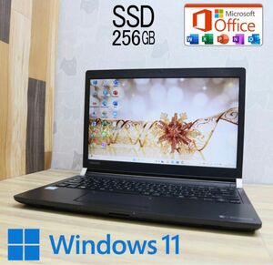 ★中古東芝パソコンSSD256GB★R73/J Core i3-7100U Win11 Office認証済み ノートPC118