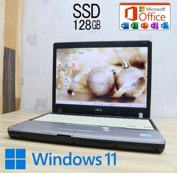 ★中古富士通パソコンSSD128GB★P772/E Core i5-3320M Win11 Office ノートPC102