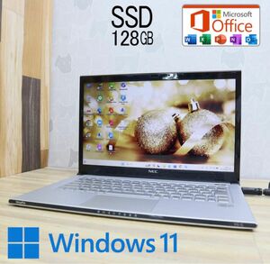 ★中古高解像度NECパソコンSSD128GB★VK18T i5-3337U Win11 Office ノートPC127