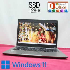 ★中古TOSHIBAパソコンSSD128GB★R634/K Core i3-4010U Win11 Office ノートPC91