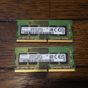 SAMSUNG 8GB×2枚 DDR4 3200MHz PC4-25600 1.2V 1Rx8 260PIN SODIMM ノートパソコン用メモリ 中古 動作品 合計16GB②の画像1