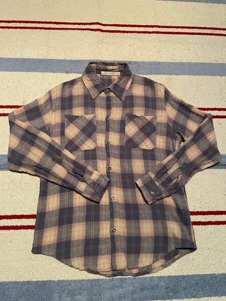 mnml METAL BUTTON FLANNEL Sサイズ