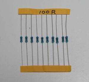 金属皮膜抵抗 100Ω 1/4W 10本セット