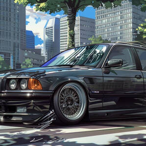 BMW E38 アニメーション 正面 ブラック 背景 送料無料 即決 即決1円 相互評価 入札者認証制限なし フリー画像データ① DLの画像1